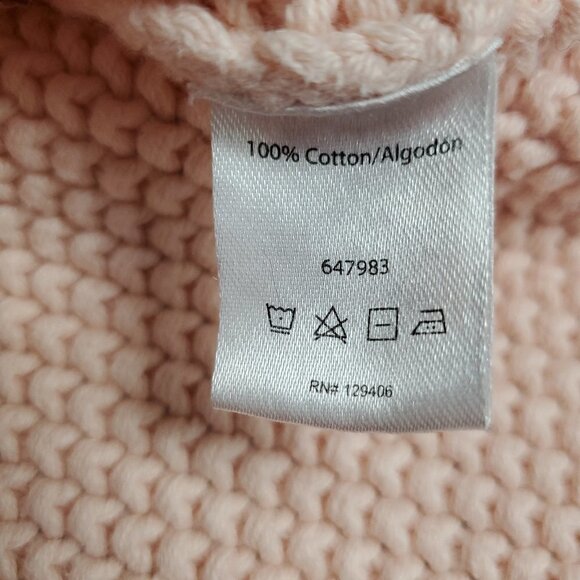 💥108 VENUS Chunky Cable Knit Sleeveless Sweater Pink High-Lo - Picture 4 of 10